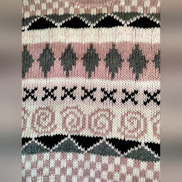 Vintage 80's Maggie Lawrence Sport Pink Sweater Sz. M - Picture 3 of 6